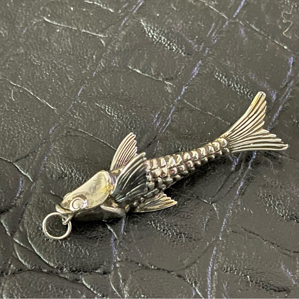 Unique Solid Cast Sterling Silver 925 Fish - image 6